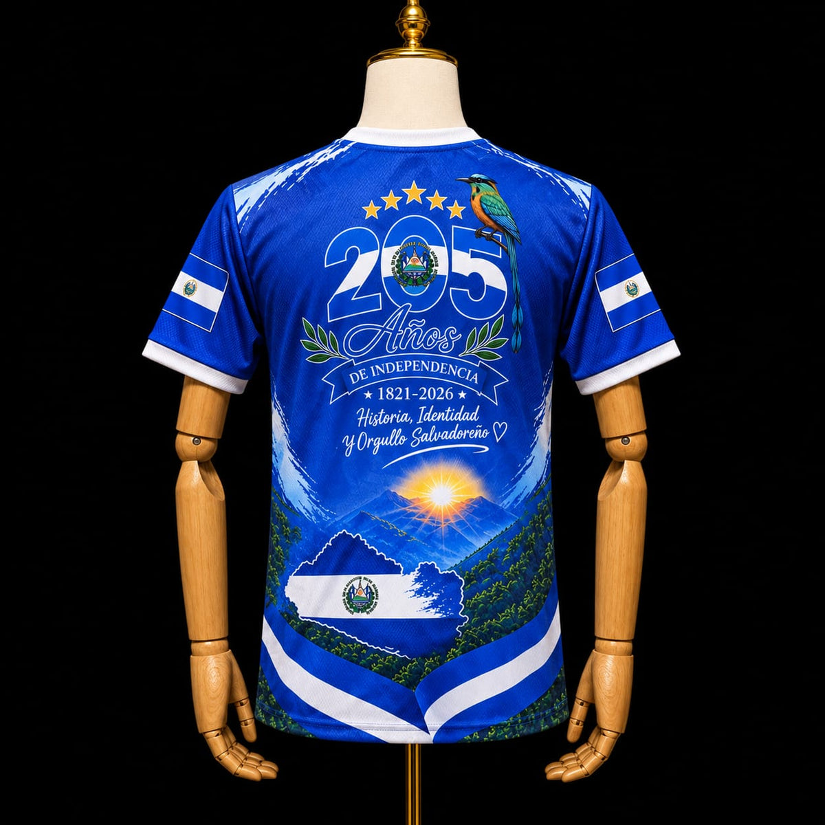Camisa conmemorativa Independencia 205 años de El Salvador